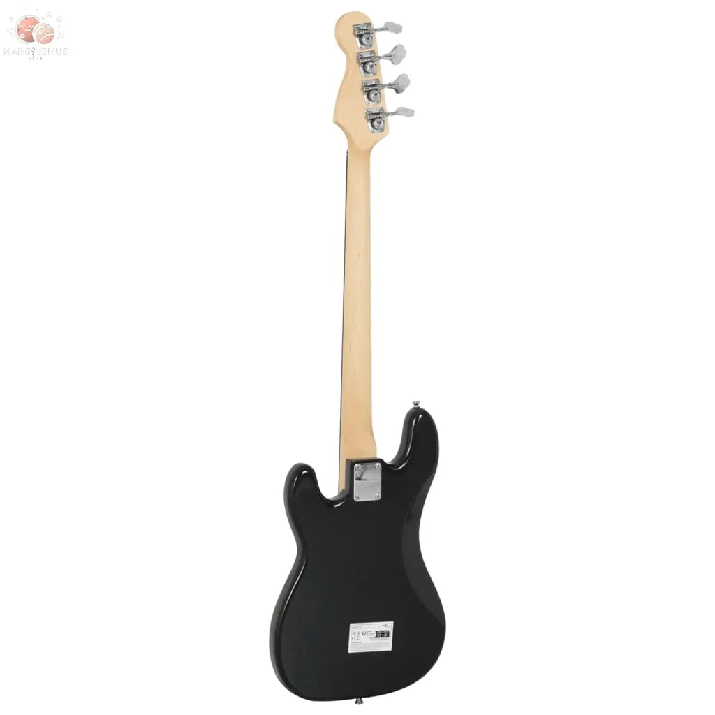 Guitare Basse Électrique De Débutants Sac Brun Et Blanc 4/4 46&quot;