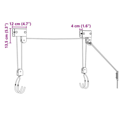 Palan À Vélo Avec Support De Plafond 57 Kg