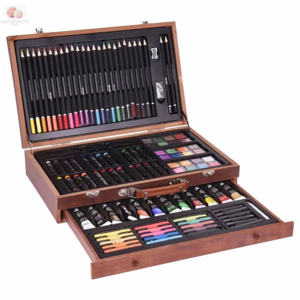 Artist Kit De Peinture Avec Boîte En Bois 112 Pcs