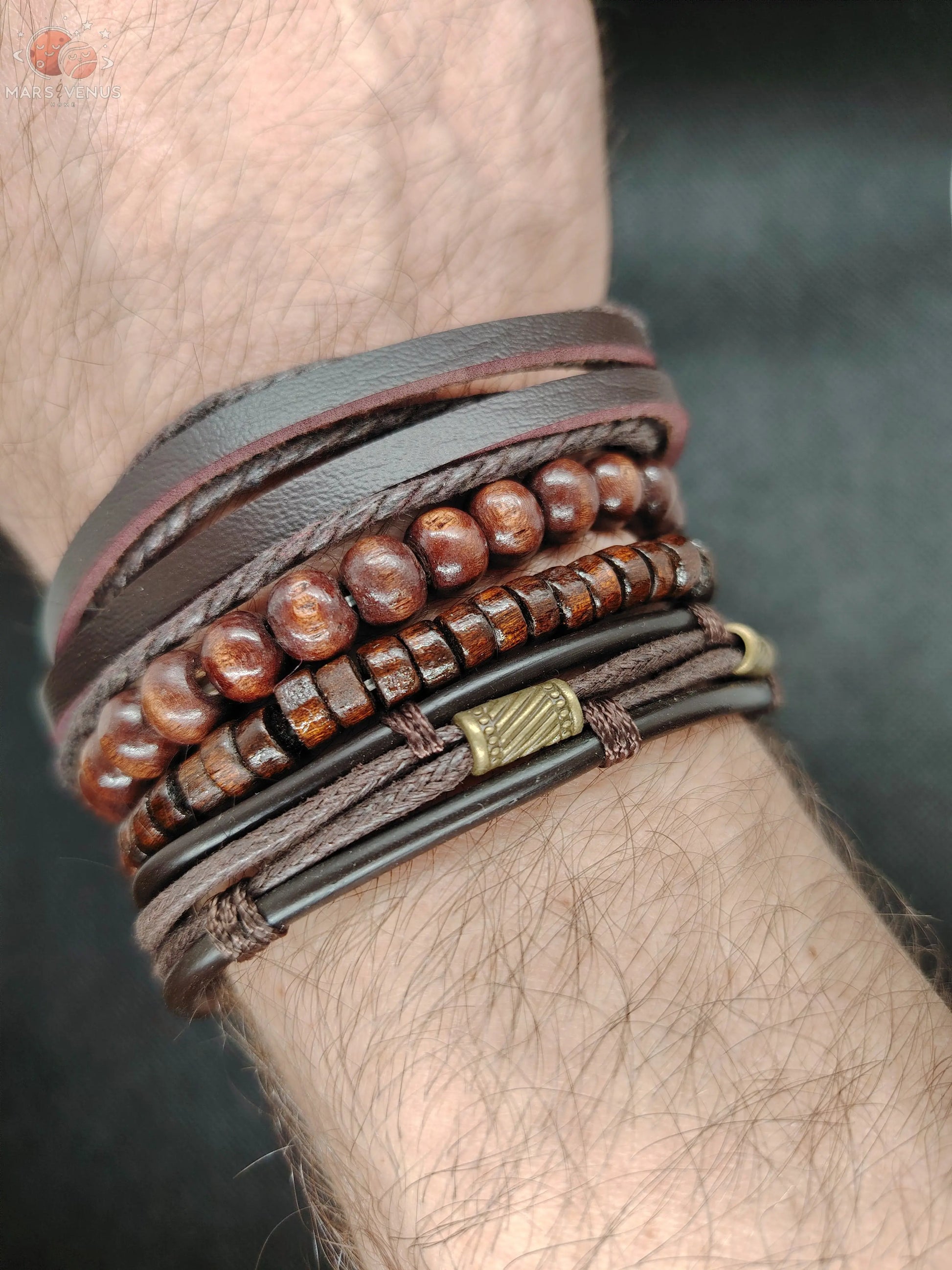 Bracelet masculin et robuste pour les hommes qui aiment les choses simples! Mars & Venus Home