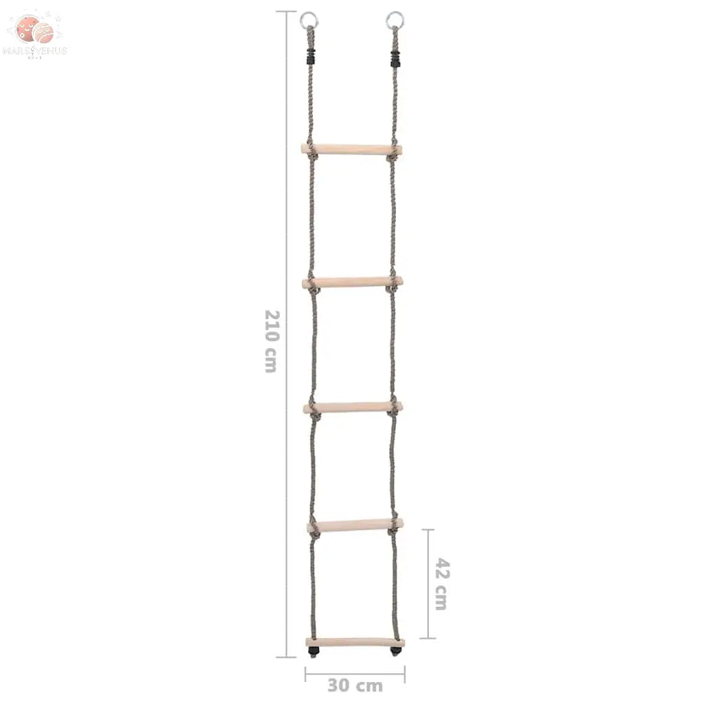 Échelle À 5 Échelons 210 Cm Bois De Pin Massif