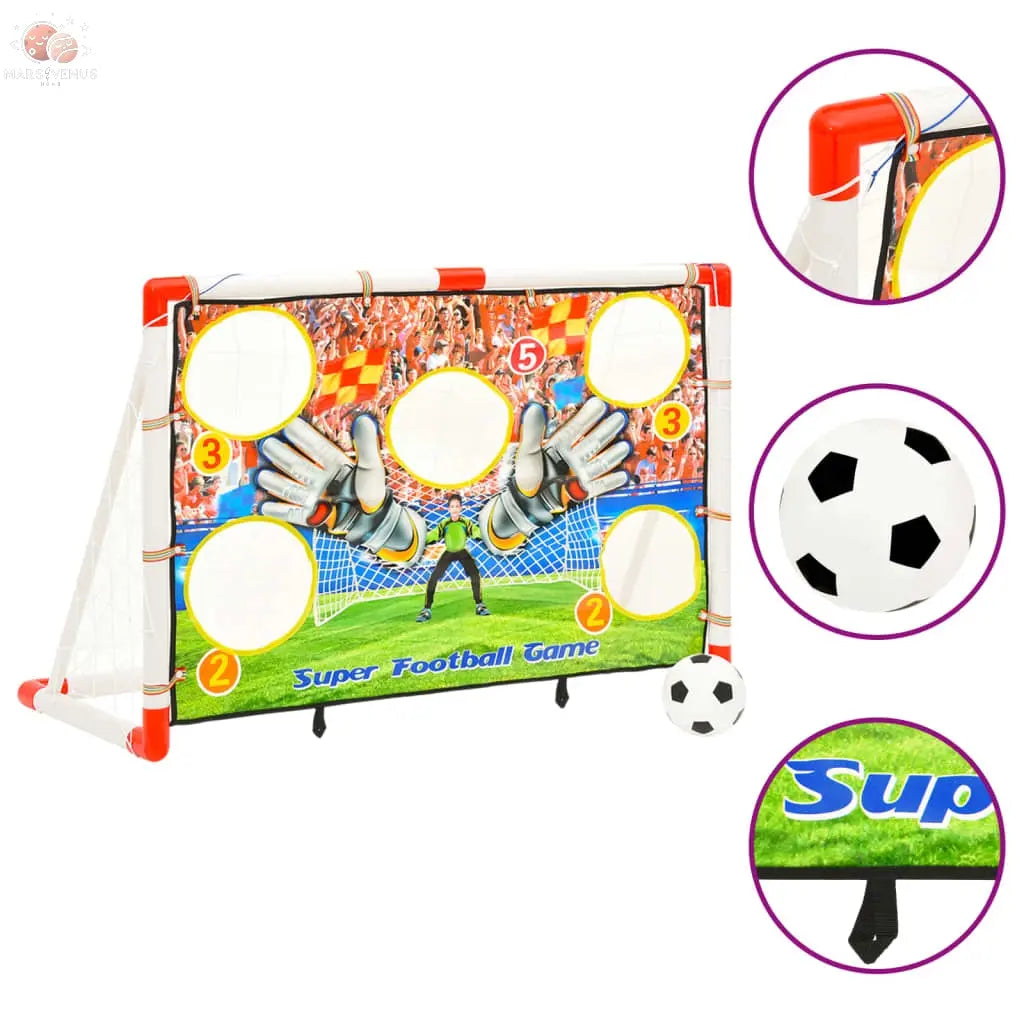 Ensemble De Buts De Football Enfant Avec Panneau 120X51X77,5 Cm