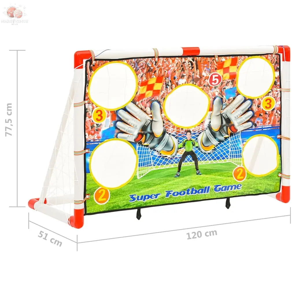 Ensemble De Buts De Football Enfant Avec Panneau 120X51X77,5 Cm