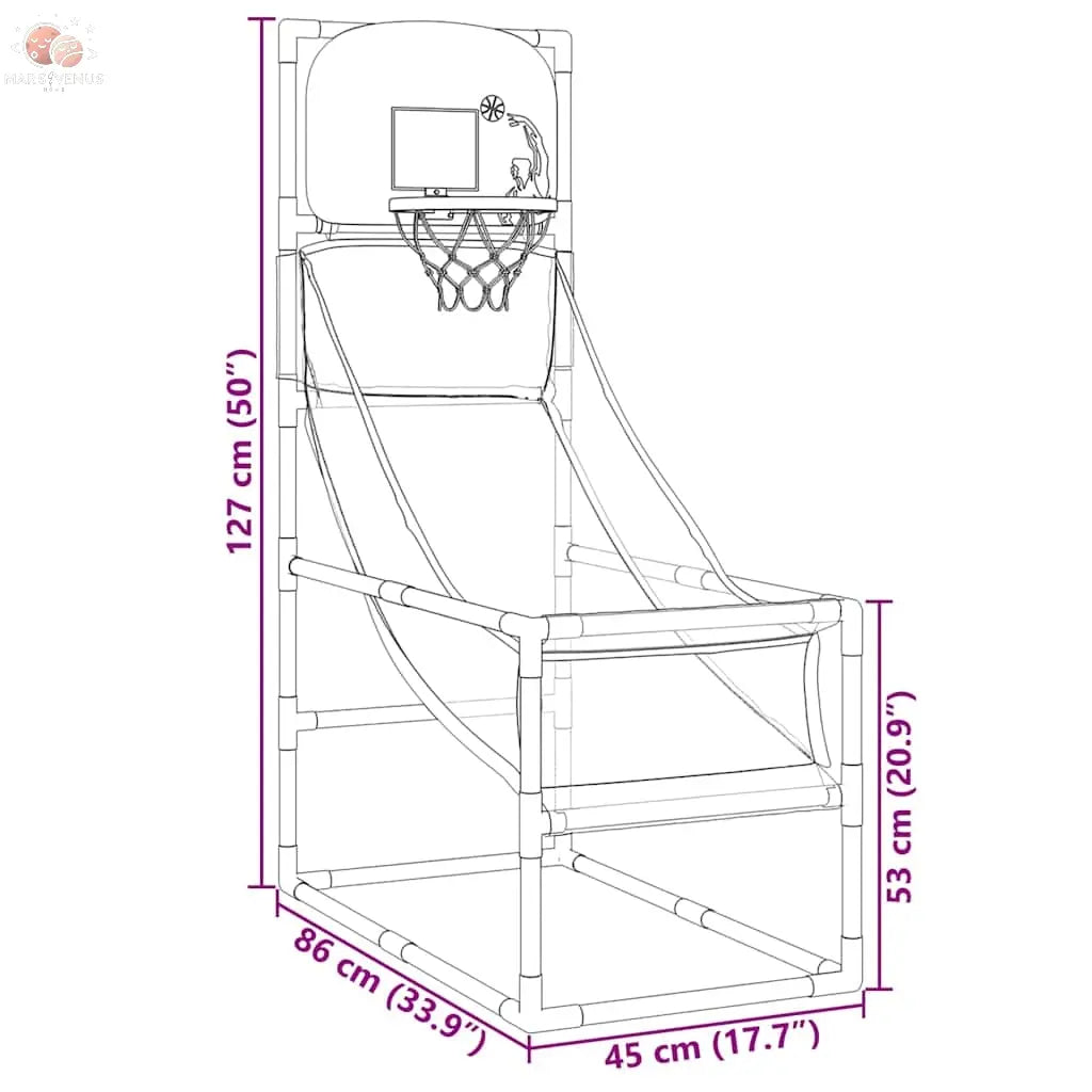 Ensemble De Jeu De Basket-Ball D'arcade Avec Ballon Et Pompe