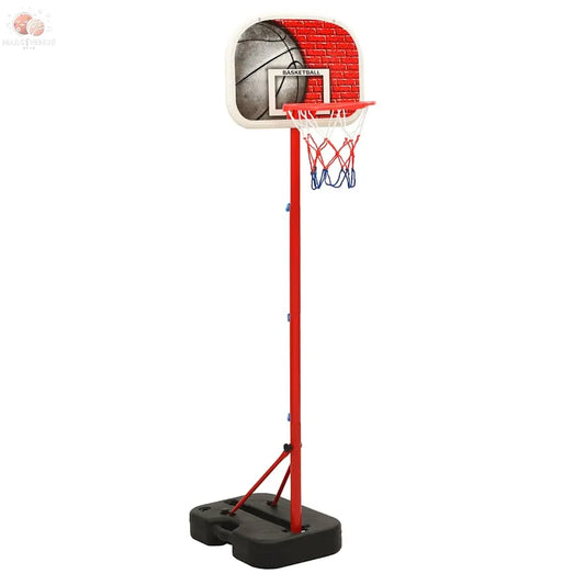 Ensemble De Jeu De Basket-Ball Portable Réglable 138,5-166 Cm Gris Clair