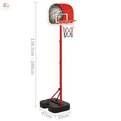 Ensemble De Jeu De Basket-Ball Portable Réglable 138,5-166 Cm Gris Clair