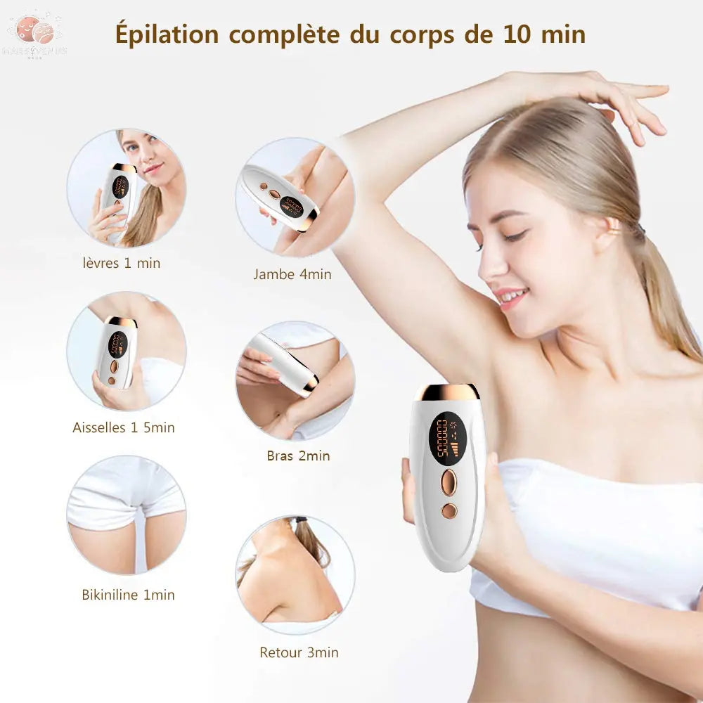 Épilateur Laser IPL rose : corps, bikini et visage Mars & Venus Home