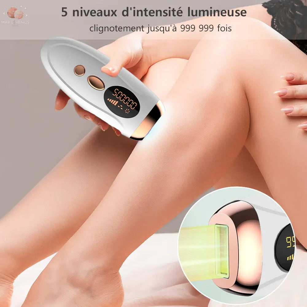 Épilateur Laser IPL rose : corps, bikini et visage Mars & Venus Home