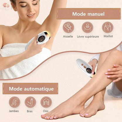 Épilateur Laser IPL rose : corps, bikini et visage Mars & Venus Home