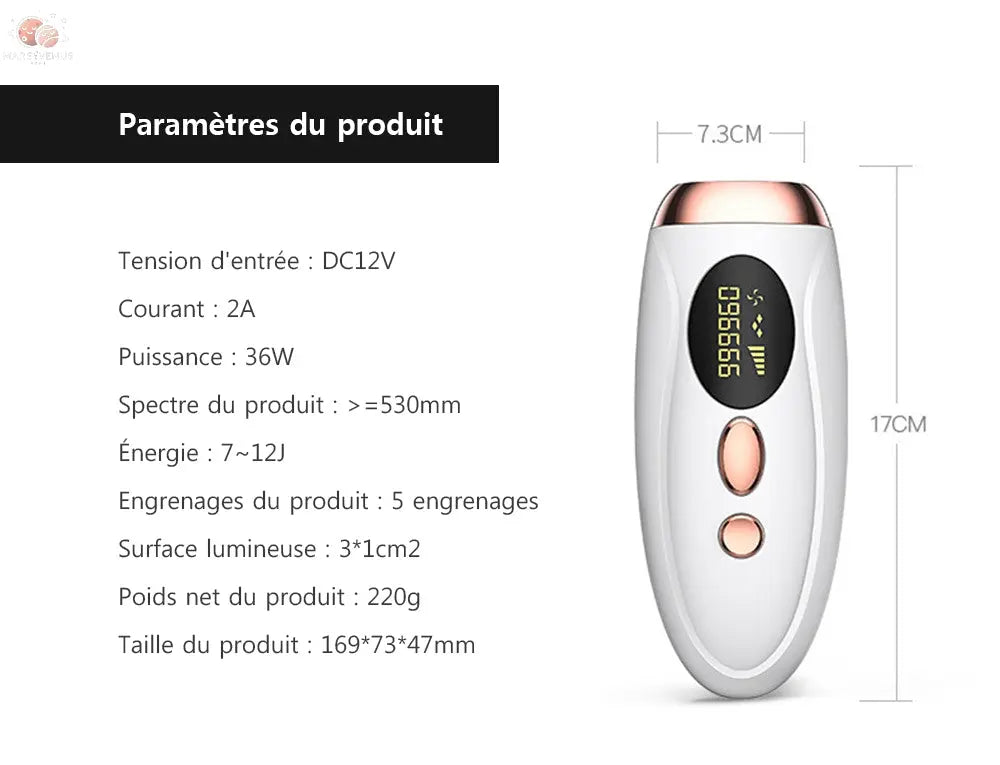 Épilateur Laser IPL rose : corps, bikini et visage Mars & Venus Home