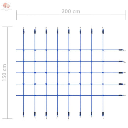 Filet D'escalade 200X150 Cm Bleu vidaXL