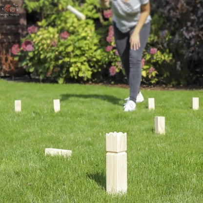 Hi Ensemble De Jeu De Kubb En Bois D'extérieur