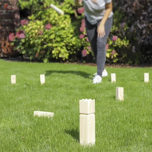 Hi Ensemble De Jeu De Kubb En Bois D'extérieur