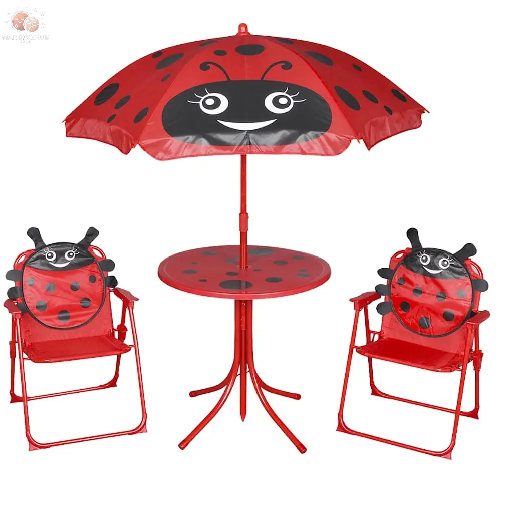 Jeu De Bistro Avec Parasol Pour Enfants 3 Pcs