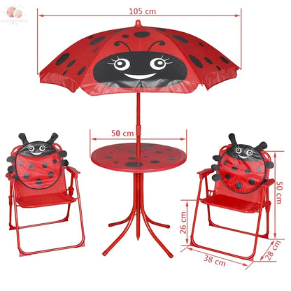 Jeu De Bistro Avec Parasol Pour Enfants 3 Pcs