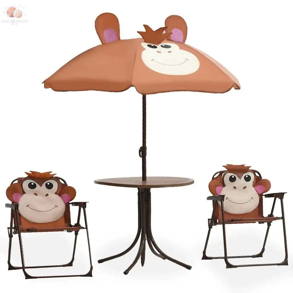 Jeu De Bistro Avec Parasol Pour Enfants 3 Pcs