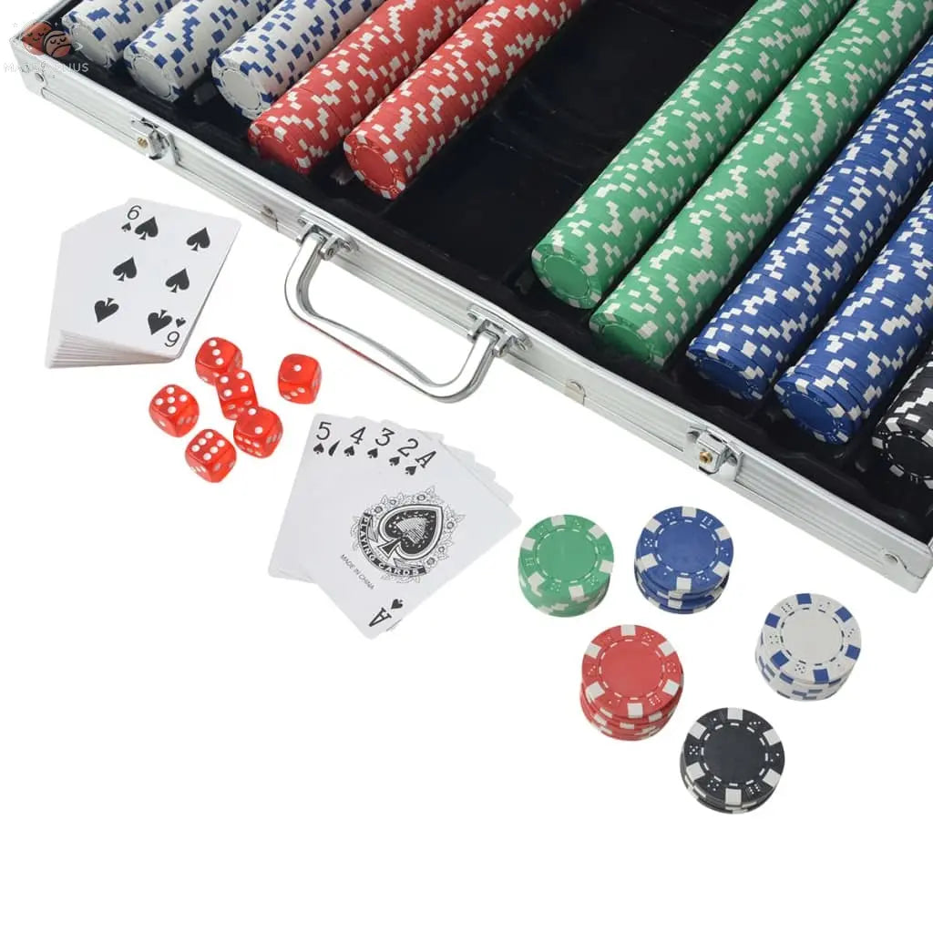 Jeu De Poker Avec 1000 Jetons Aluminium