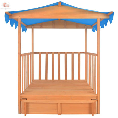 Maison De Jeu D'enfants Et Bac À Sable Bois De Sapin Bleu Uv50 Gris Foncé