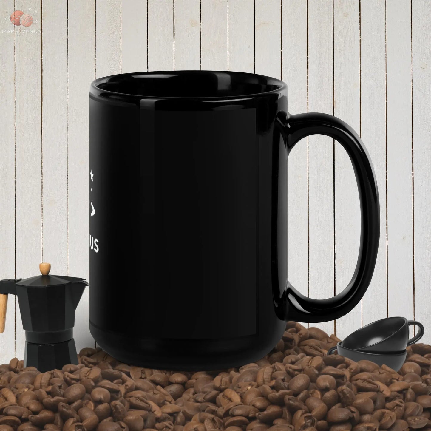 Mug brillant noir Mars & Venus Home Mars & Venus Home