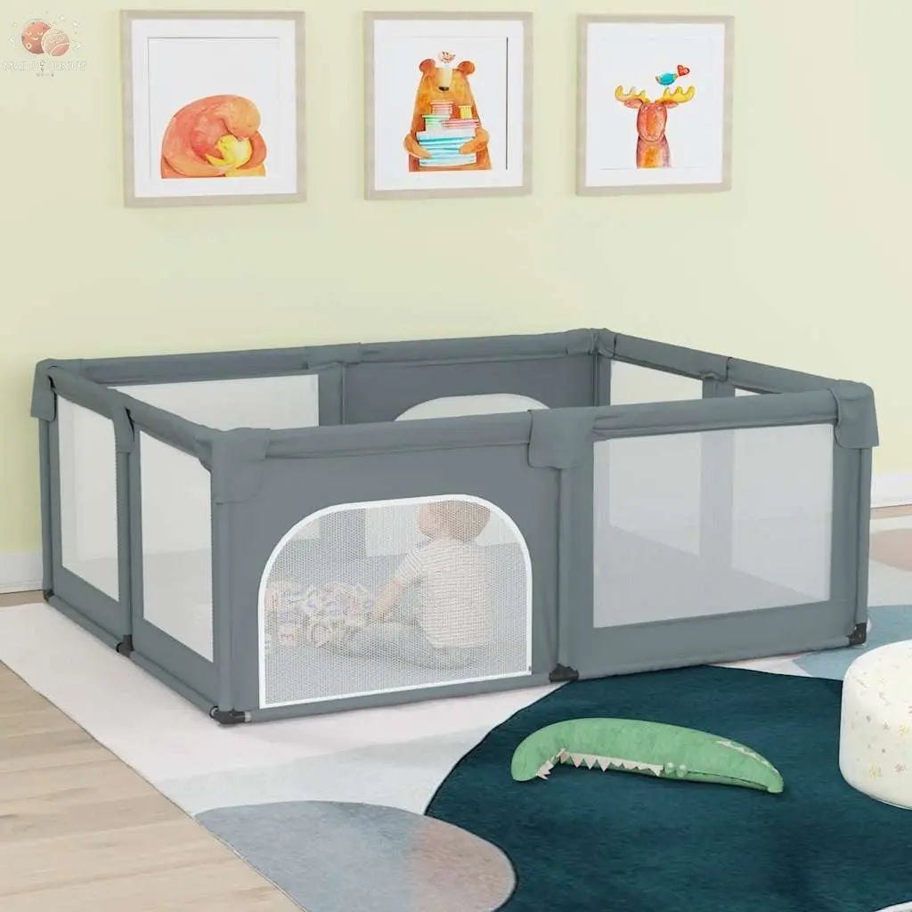 Parc Pour Bébé Avec 2 Portes Tissu Oxford