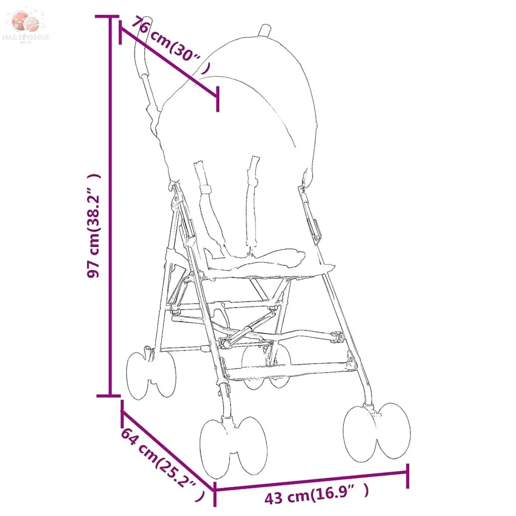 Poussette Bébé Et Noir Acier