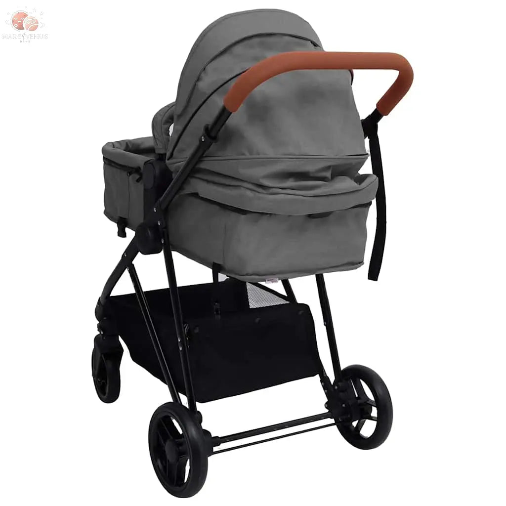 Poussette Pour Bébé 2-En-1 Et Noir Acier