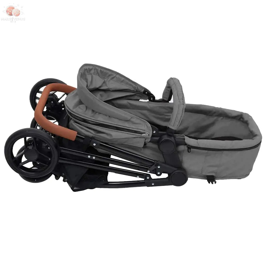 Poussette Pour Bébé 2-En-1 Et Noir Acier