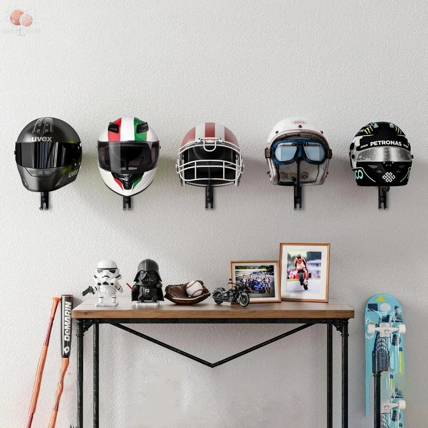 Support mural casque moto 🏍️ Mars & Venus Home