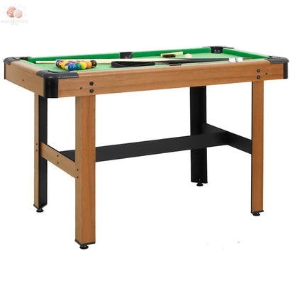 Table De Billard 4 Pieds 122X61X76 Cm Marron