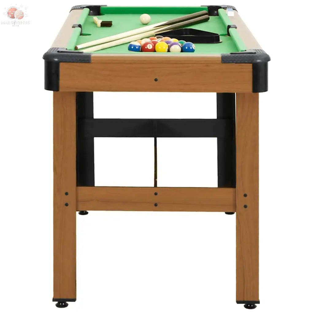 Table De Billard 4 Pieds 122X61X76 Cm Marron