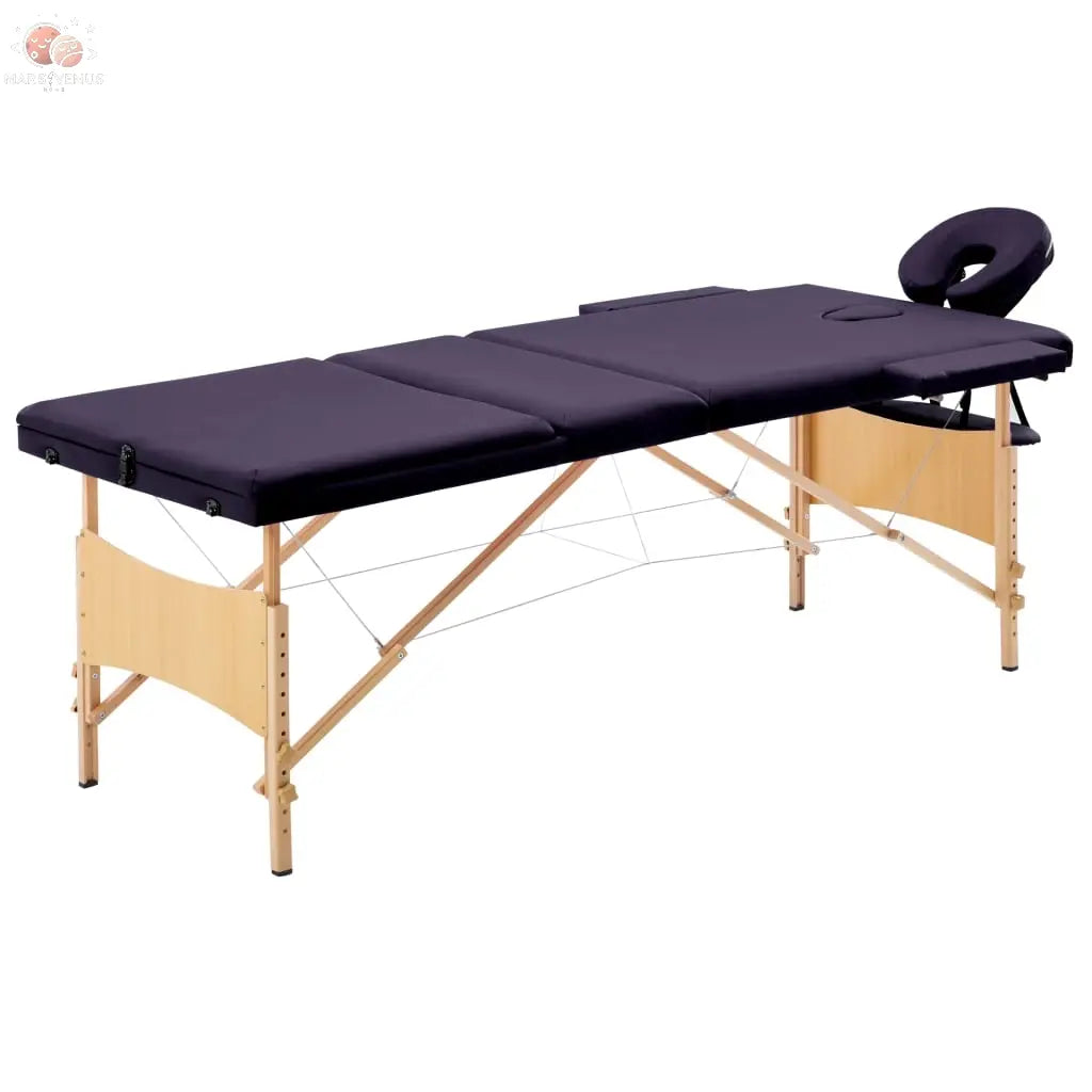 Table De Massage Pliable 3 Zones Bois