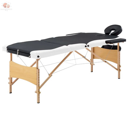 Table De Massage Pliable 3 Zones Bois