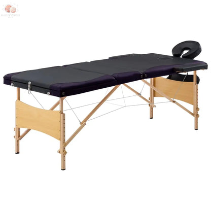 Table De Massage Pliable 3 Zones Bois