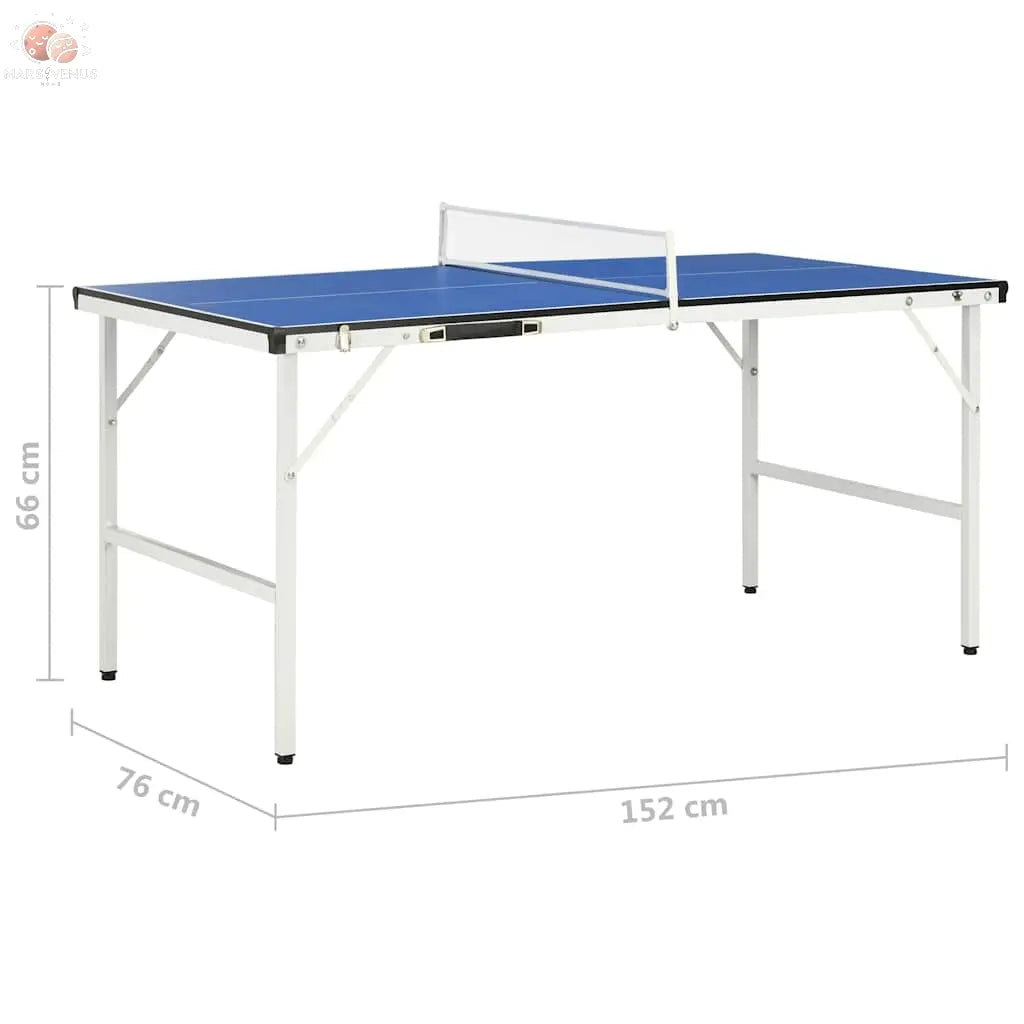 Table De Ping-Pong Avec Filet 152X76X66 Cm Bleu