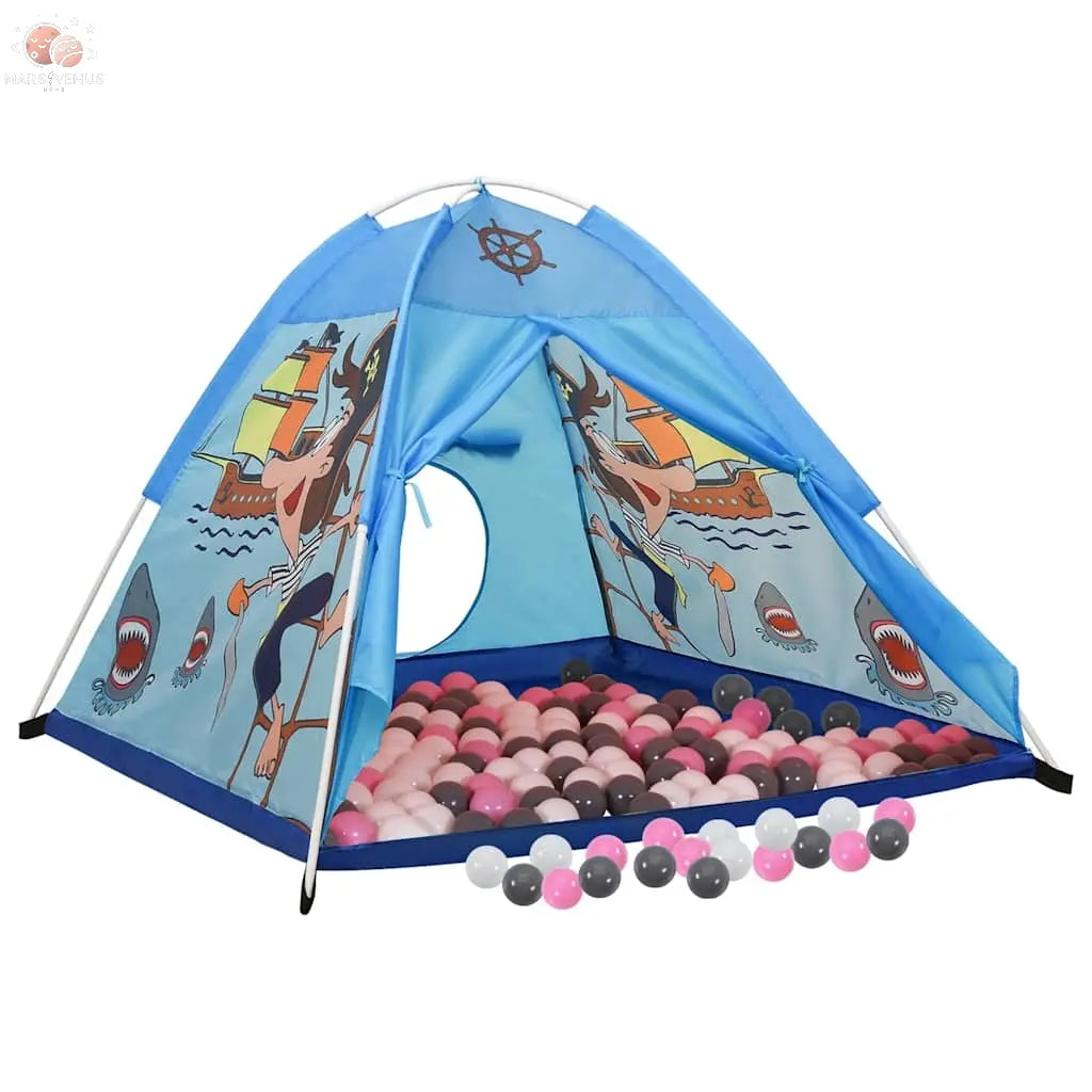 Tente De Jeu Pour Enfants Avec 250 Balles Bleu 120X120X90 Cm