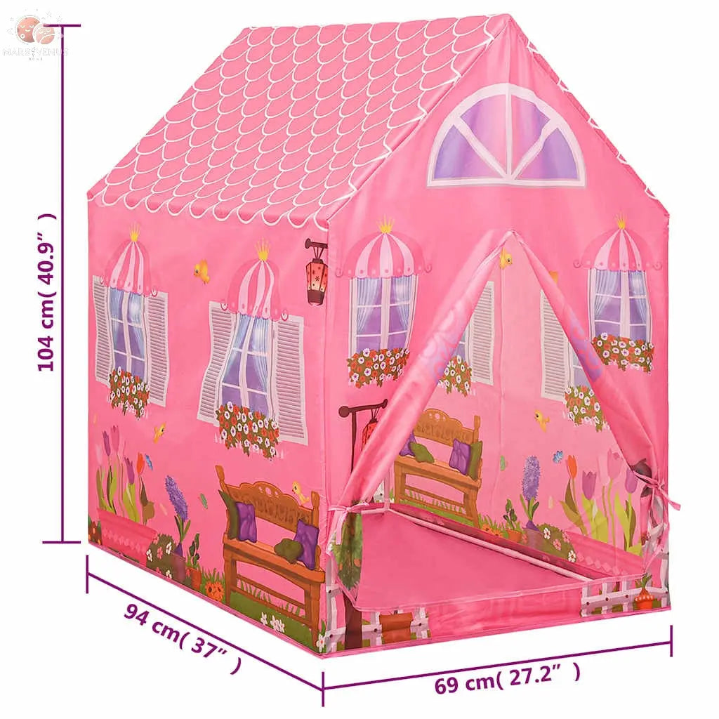 Tente De Jeu Pour Enfants Avec 250 Balles Rose 69X94X104 Cm