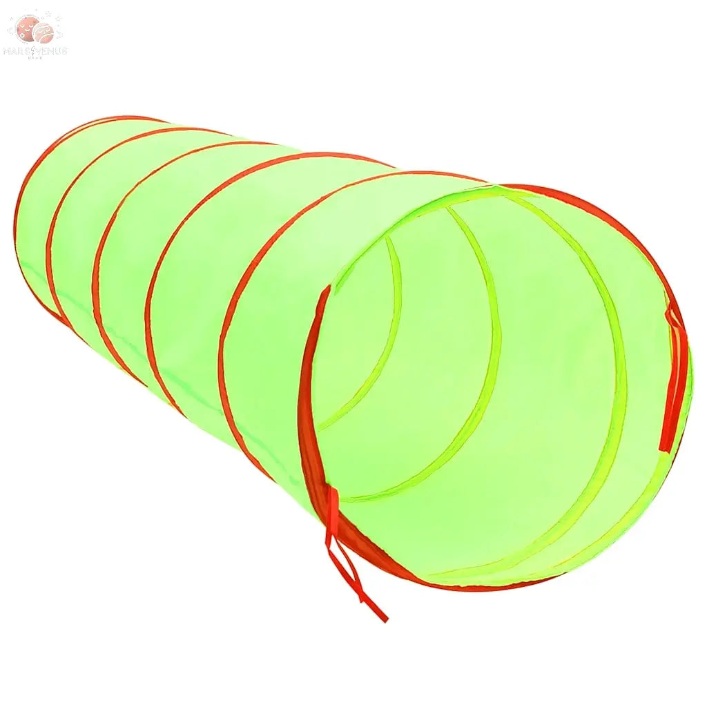 Tunnel De Jeu Pour Enfants Avec 250 Balles Vert 175Cm Polyester