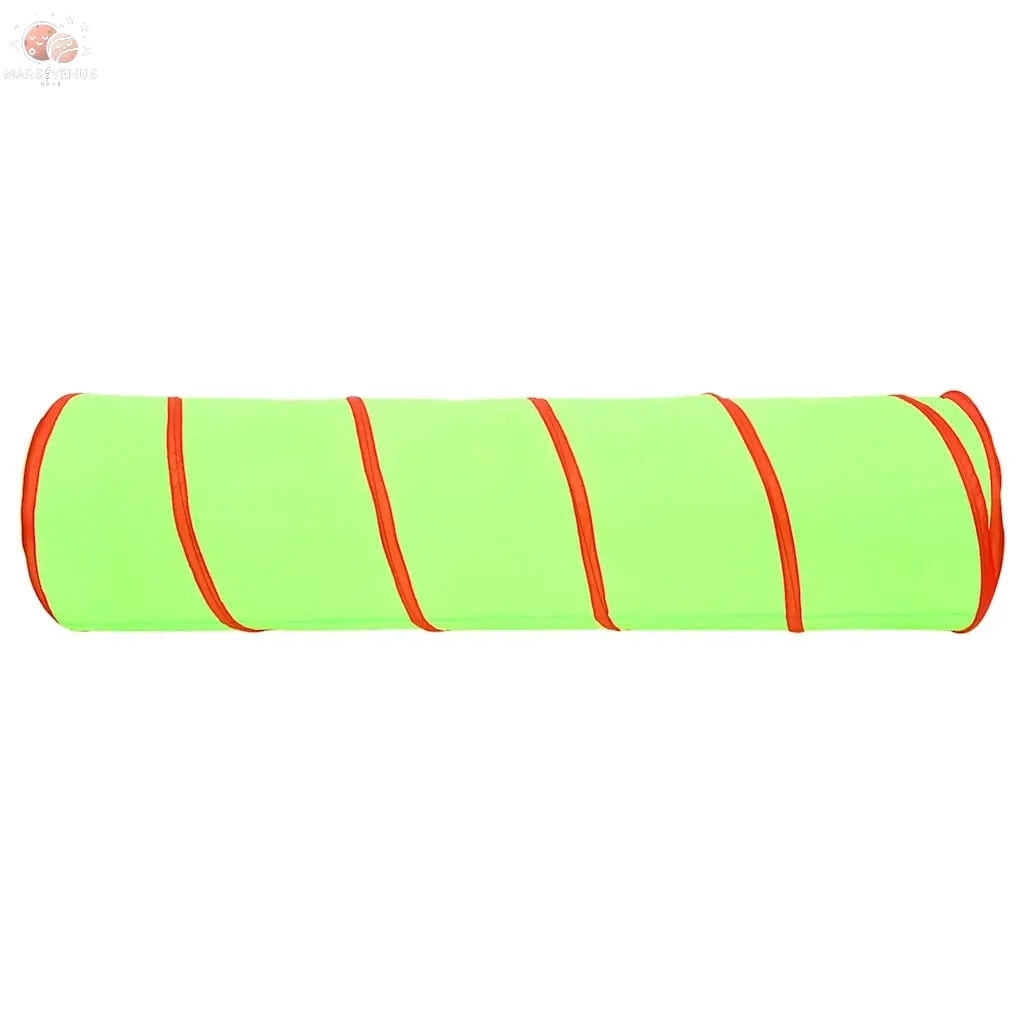 Tunnel De Jeu Pour Enfants Avec 250 Balles Vert 175Cm Polyester