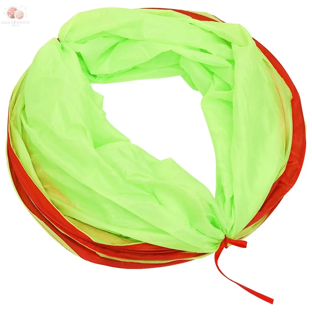 Tunnel De Jeu Pour Enfants Avec 250 Balles Vert 175Cm Polyester