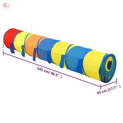 Tunnel De Jeu Pour Enfants Multicolore 245 Cm Polyester