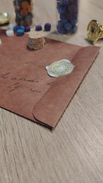 Enveloppe vintage en papier kraft